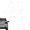 Yonuaret Cat Car Decal - 4 Cats Window Sticker for Glass,Cat Decal for Truck,Cat