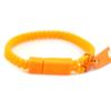 [R3983] - Orange 'Zip' Resin Bracelet - 6 Mm