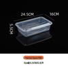 1000/1500ml Rectangular Disposable Food Container with Domed Lid - Thickened Transparent Takeout Box