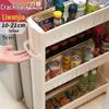 Ultra-Narrow 10CM Kitchen Crevice Storage Rack with Wheels: Floor-Standing Gap Cart for Bathroom, Living Room, and Refrigerator Storage