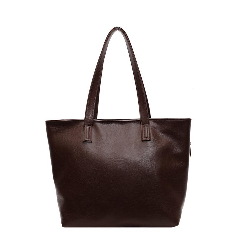 Premium Sense Retro Large-capacity Commuter Bag Women's New Autumn and Winter Versatile Shoulder Underarm Bag Tote Bag