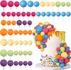 56 PCS Ball Cake Picks Colorful Ball Shaped Cake Topper Pearl Balls Cupcake Cake Insert Topper for Birthday Party Wedding Decor