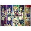Classic Anime Sailor Moon Poster White Coated Paper Cartoon  Girl Poster Wall Stickers Home Room Bar Decoration Art Painting