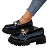 2024 Hot Sale Shoes for Women Slip On Women's Pumps Autumn Round Toe Mixed Colors Metal Decoration Platform Fashion Loafers