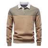 Men's Colorblock Button Lapel Long Sleeve Top Men's Casual Fashion Shirt