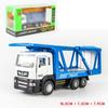 1/50 Scale Alloy Car Model, High Simulation Flat Trailer, Metal Mold, Toy Car, Pull Back, Flash and Music