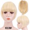 Fringe Bangs Synthetic Hair Extensions Clip In Bangs 6 Inch Short Straight Hairpiece Front Neat Bang Two Side Blonde