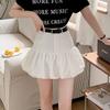 White Shorts Skirt Women's Summer Bubble Bud Umbrella Skirt Lantern High Waist Skirt