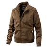 New Cotton Clip Trend Reversible Men's Solid Color Coat Zipper Stand Collar Jacket
