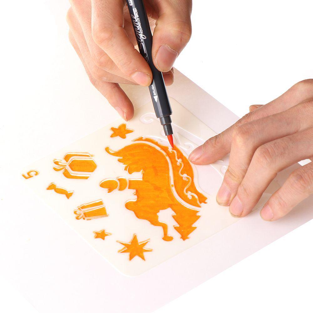 Layering Paper Card Wall Painting Scrapbooking Flower Template Embossing Christmas Hollow Stencils