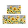 Sunflower Spring Floral Kitchen Mat & Doormat Set - Two Pieces