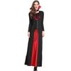 Halloween Witch Vampire Bat Costume Adult Women's Black and Red Dress Performance Costume