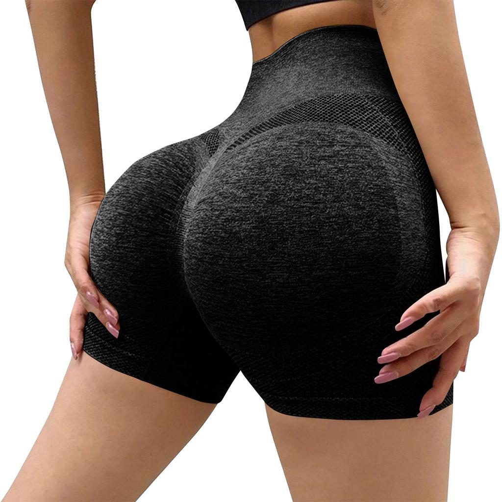 Women's Seamless Tight Fitting High Waisted Casual Shorts, Sports Yoga Shorts, Fitness Pants