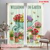 2pcs 2D Flat Printing Drapes Welcome Garden Butterflies Flowers Polyester Without Electricity Seasonal Party & Holiday Decor Use