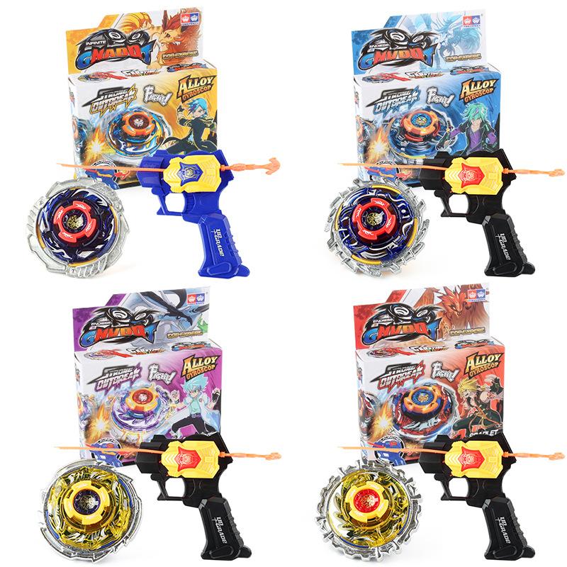 Alloy Battle Gyro Set, Battle Gyro Gun Ruler Launcher 2-In-1 Battle Gyro Toy