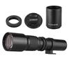Andoer 500mm/ 1000mm F/8 Manual Focus Camera High Power Telephoto Lens with 2X Converter Lens Cover