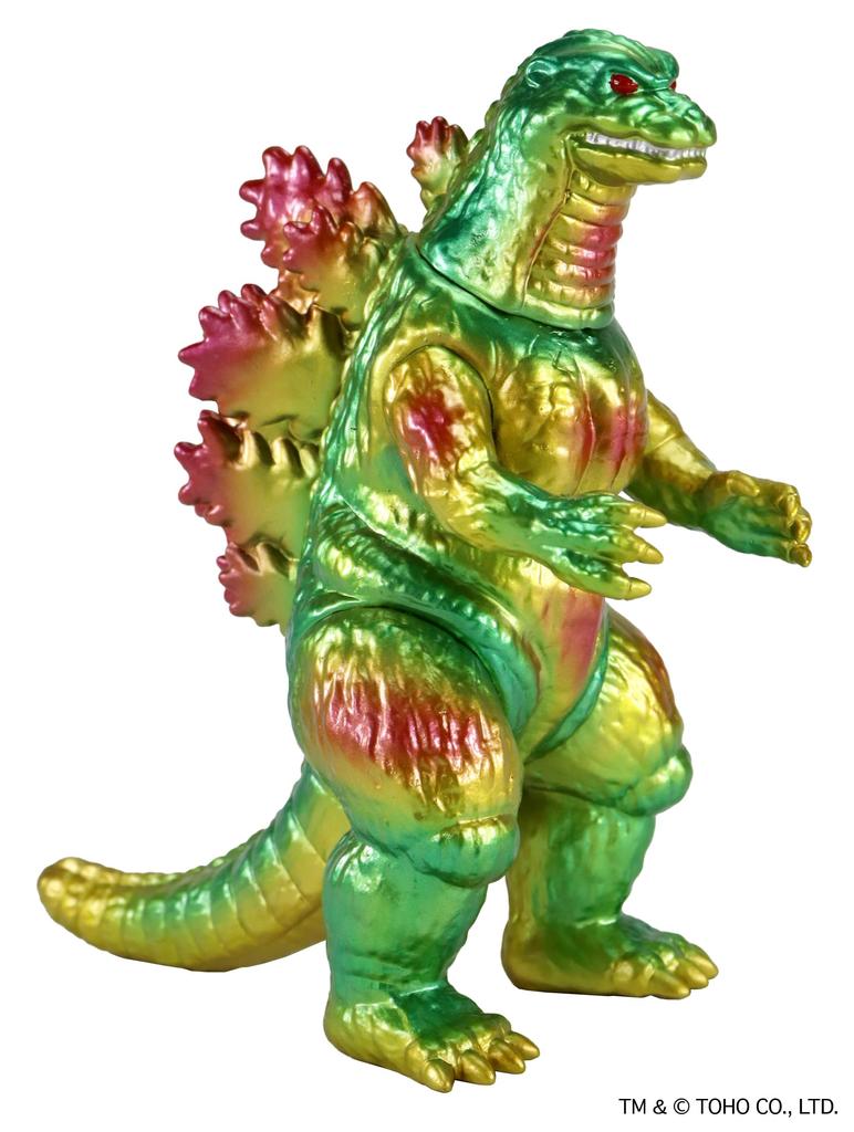 CCP Middle Size Series Godzilla Lime Green Metallic 120mm PVC Painted Finished Soft Vinyl Figure [11th] (1995) Ver. Approx.