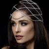 2022 Hollow Wedding Rhinestone Head Chain Mesh Headpiece Bridal Jewelry Crystal Headband Head Cap Hat Hair Accessories