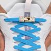 4Pcs Elastic Laces Sneakers Kids Adult No Tie Shoelace Cross Lock Shoelaces Without Ties 8MM Width Rubber Bands Shoes Accessorie NO.8