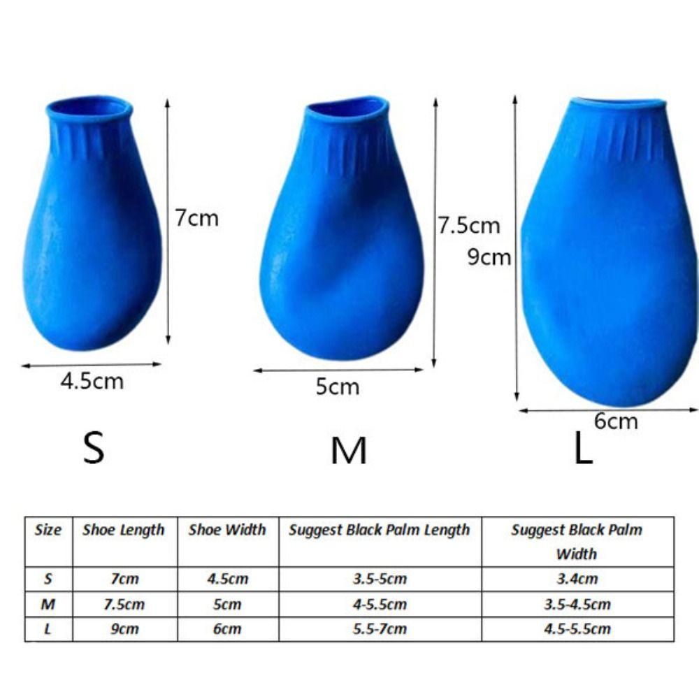 4Pcs WaterProof Pet Socks Rubber Pet Dog Rain Boots Pet Supplies Dog Rain Shoes  Puppy