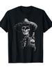 Machine Washable Top| Men's Vintage Skeleton Tequila Graphic Tee - Dia De Los Muertos, , Short Sleeve, Round Neck