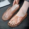 Fashion Crystal Women's Slippers and Ladies Sandals Indoor Shoes 2025 Luxury Casual New Fashion Style Slides On Offer Waterproof Shoe 39