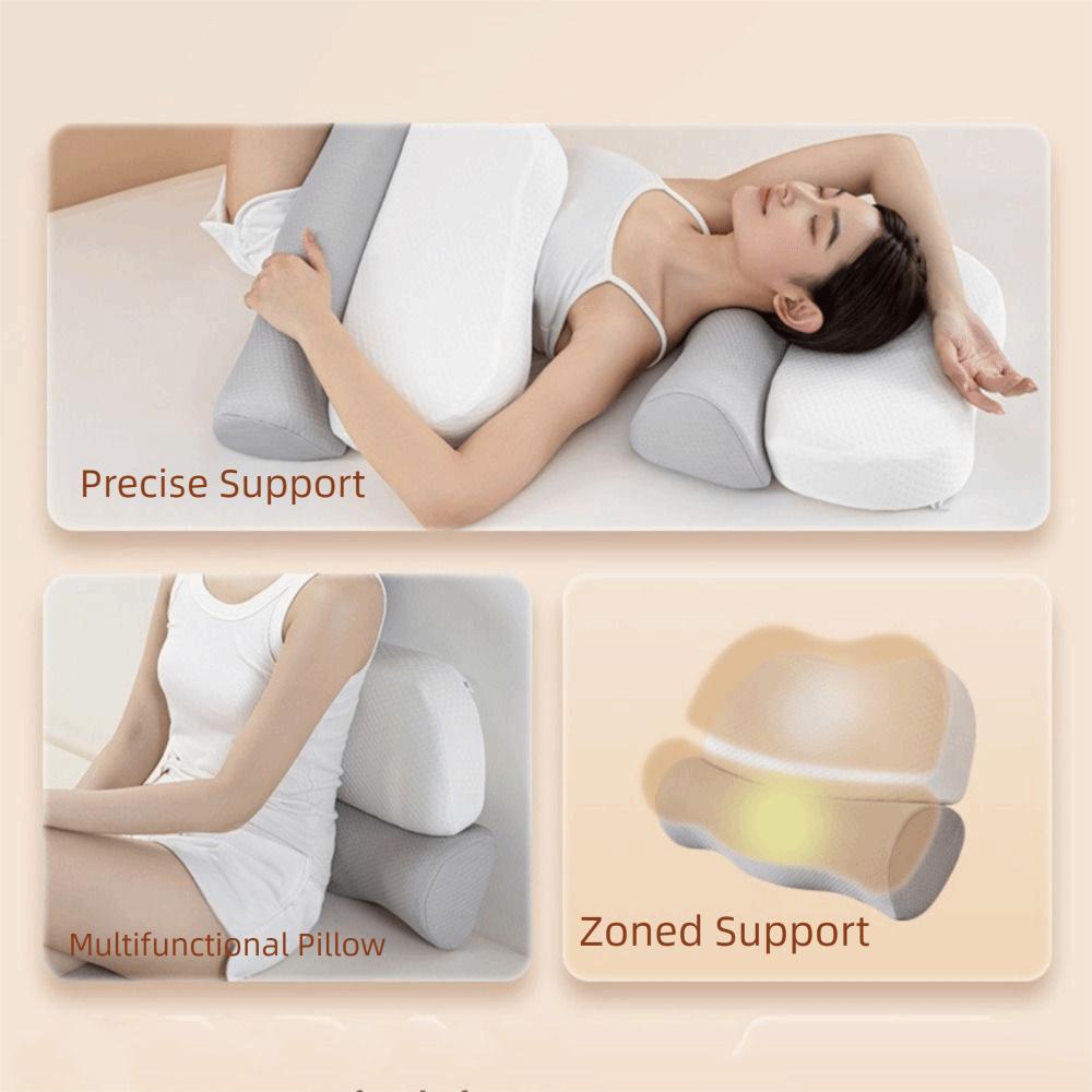 Slow Rebound Spine Traction Pillow Adjustable Neck Bolster Pillow Cervical Neck Pillow Bed Pillow