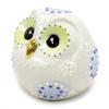 Good Luck Ornament, Kutani Ware Ball Owl, Mori (blue), Ceramic, Present, Gift, 60th Birthday Celebration