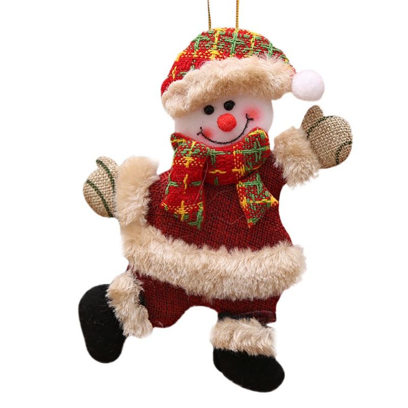 Elk Bear Santa Snowman Christmas Dolls Christmas Tree Hanging Doll Ornaments Navidad 2024 New Year Merry Christmas Decoration