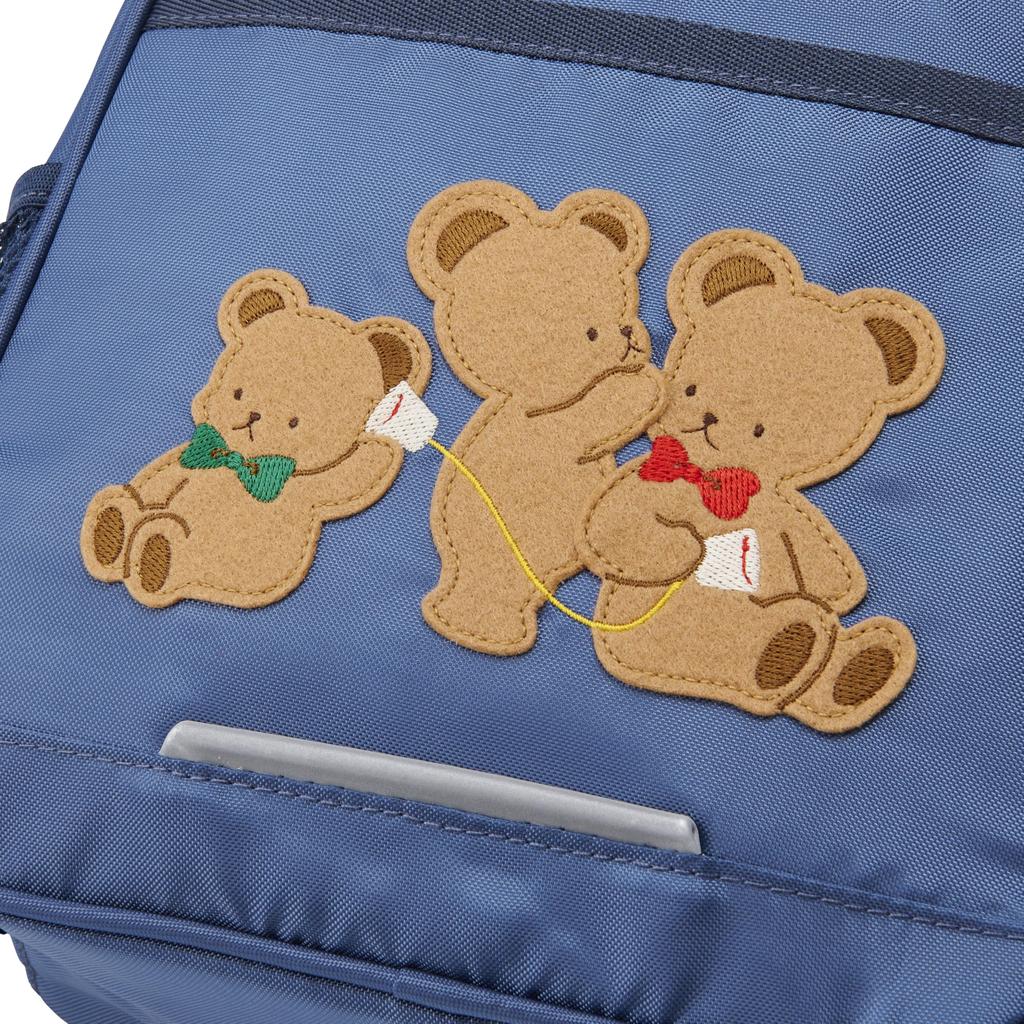 Rucksack Bear Plain Boys Girls Baby Kids Clothes Bag Bag Navy Blue [MIKI HOUSE] 6.5L Children's 10-8212-684