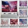 Office Living Room Tapestry Cherry Blossom Colorful Tapestry Home Wall Decoration Tapestry