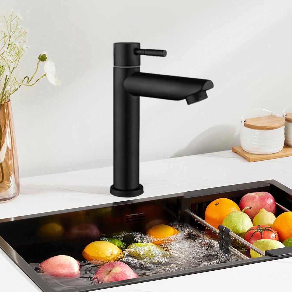 Stainless Steel Bathroom Counter Basin Faucet Single Handle Sink Water Tap Basin Sink Tap Kitchen Bathroom Accessories