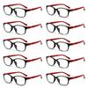 10PCS Sport Style Reading Glasses For Women Men Anti-slip Rubber Glasses Legs Anti Blue Light Presbyopic Glasses TR90