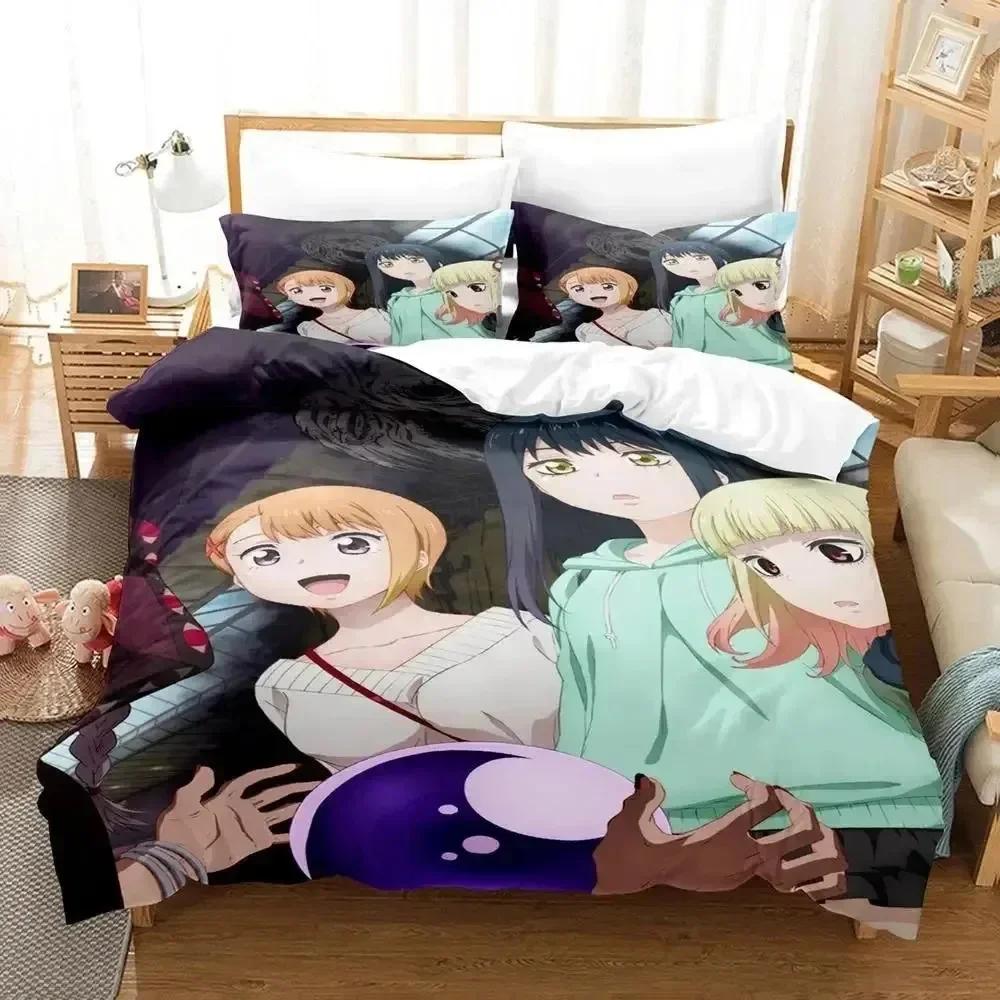 Luxury New 3D Print Anime Mieruko-chan Bedding Set Duvet Cover Bed Set Quilt Cover Pillowcase King Queen Boys Adult Bedding Set