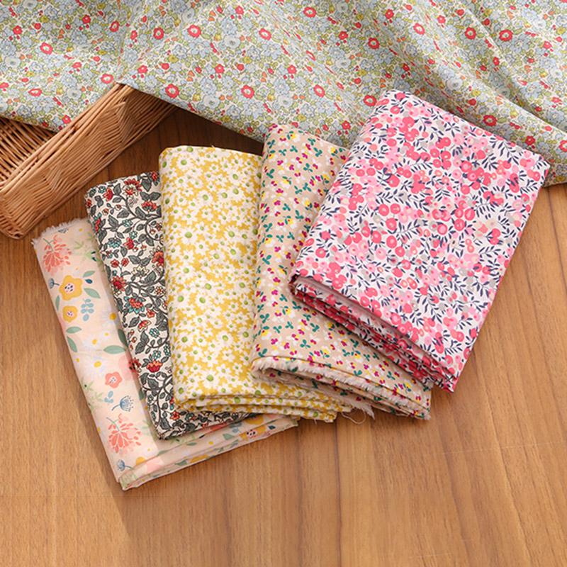 100*150cm Pastoral Style Small Floral Printed Cotton Fabric Summer Thin Flower Fabric For DIY Dress Patchwork Sewing Accessories