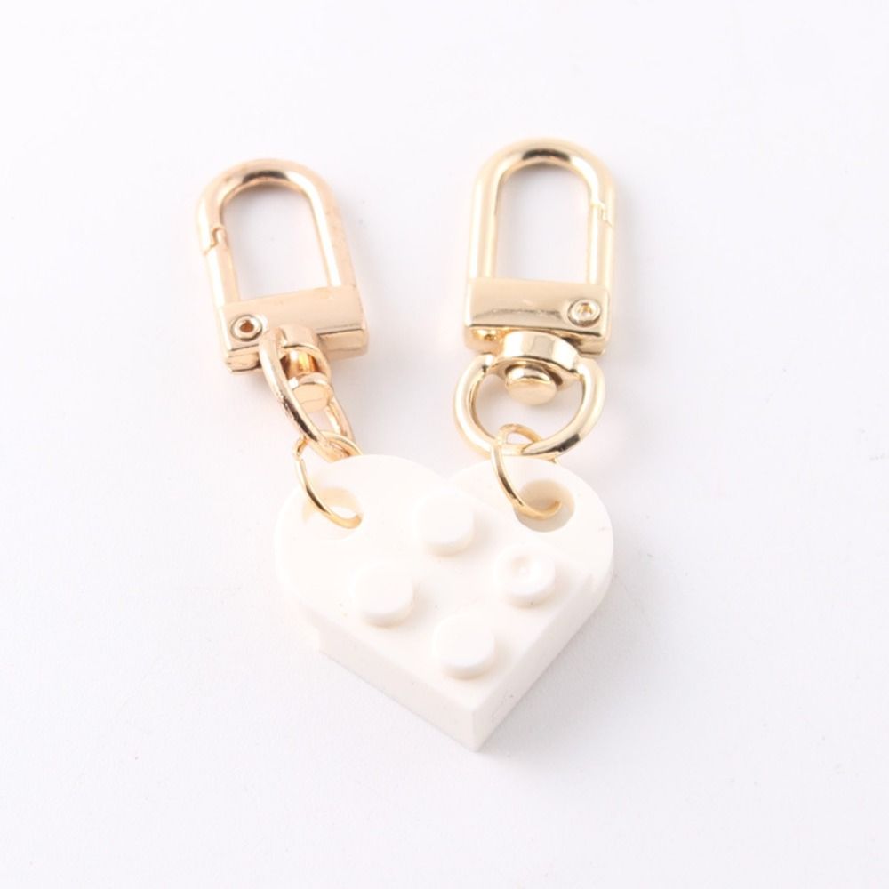 Accessories Separable Building Block Key Buckle Heart Key Ring Key Chain Love Heart Brick Keychain