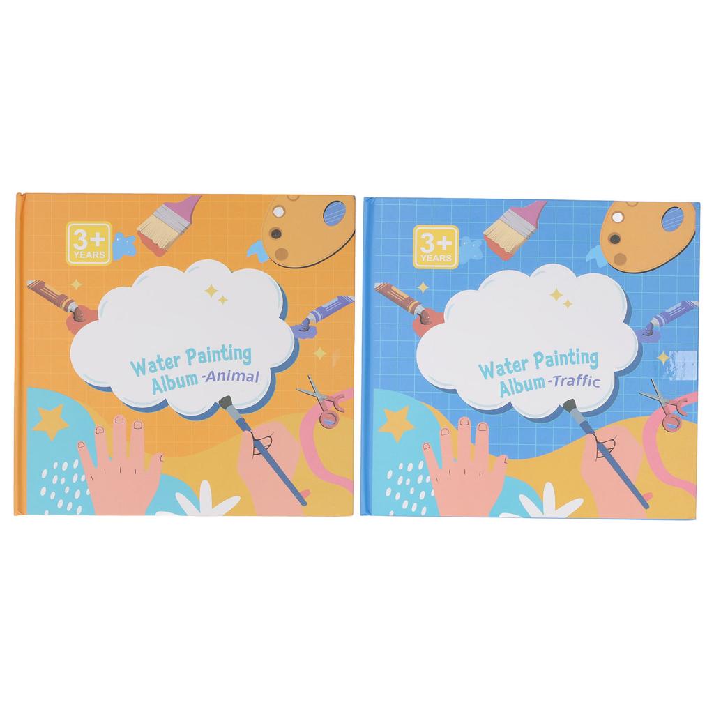 Water Coloring Book Reusable Water Doodle Book Children Early Learning Educational Toy for Home Trav