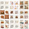 Nordic Creative Autumn Harvest Thanksgiving Pumpkin Cushion Pillow Case Single-sided Printed Farmhouse Square Pillow Case