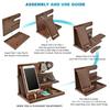 Phone Charging Stand Wooden Desk Organizer Rack Stable Groove Design Mobile Phone Holder for Home Room