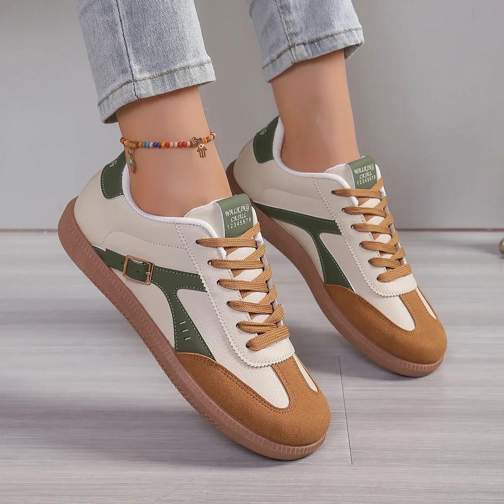 Fashion 2024 New Ladies Green Sneakers Soft-soled Comfortable Shoes Women Leisure Joker Fashion Shoes Tenis Feminino Zapatillas Mujer