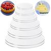 2Pcs Acrylic Cake Plates Non-Sticky Durable Versatile Transparent Round Buttercream Cake Discs Cake