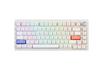 DrunkDeer A75 Rapid Trigger Keyboard Mechanical TKL Gaming Magnetic Switch RGB Wired USB Compact 82 Keys with Knobs White Anti-Ghosting Anti-Spill