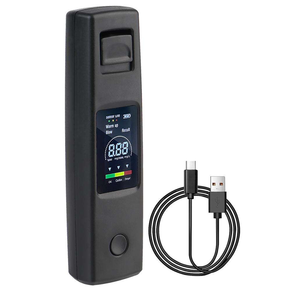 Alcohol Tester Breathalyzer Auto Accessories Alcotester Breath Tester Alcohol Detector Digital LCD Display Portable Non-Contact Type-C Charging