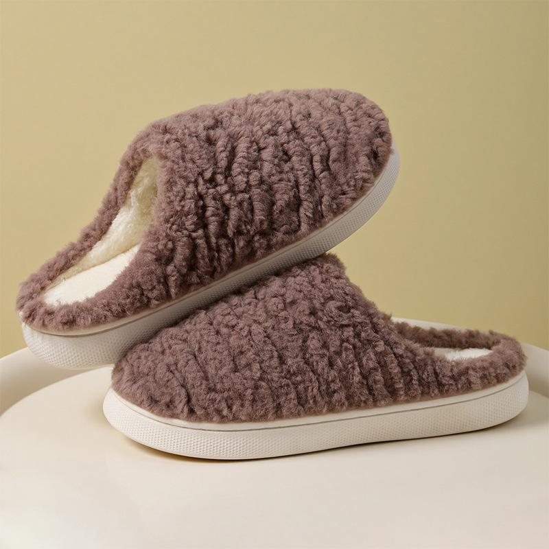 Winter Turtle Shell Cotton Slippers Women's New Indoor Home Home Home Non-slip Warm Plush Slippers Men's