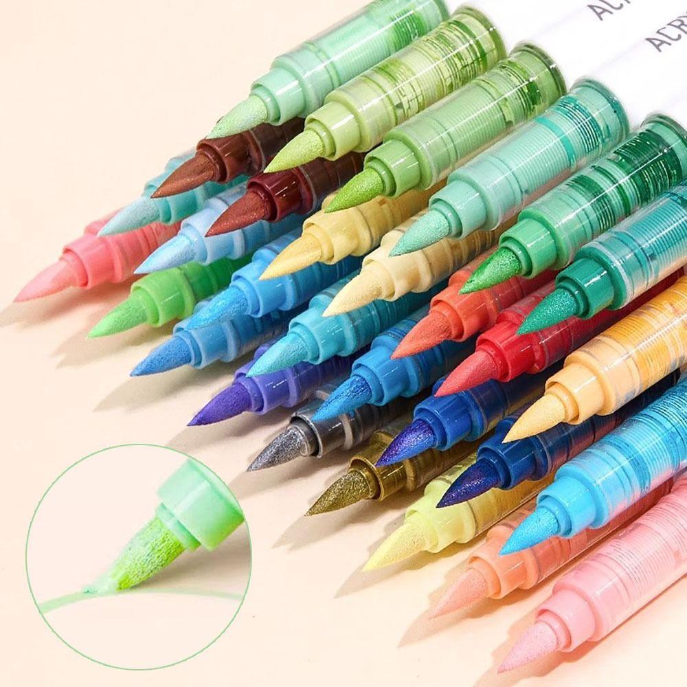 Straight Liquid Acrylic Pen Stackable Color Art Felt Pens High-quality Marker Pen