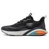 Misty Cloud Fabric Shock Absorbing Low Top Running Shoes Men Sneakers Black White ARST059-5