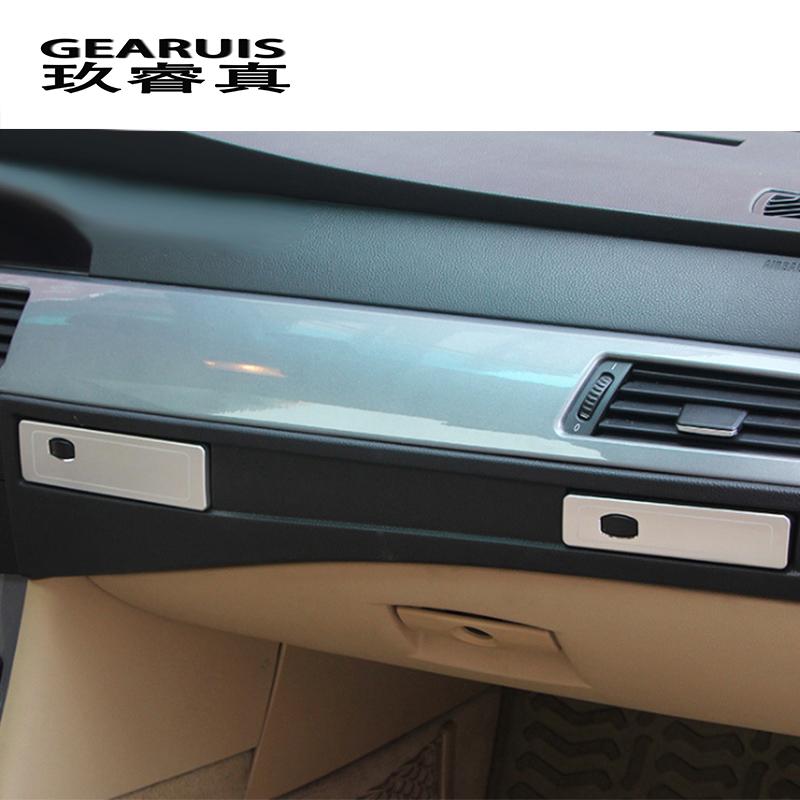 Car Styling Cup Holder Copilot Glove Box Handle Decoration Covers Stickers Trim For Bmw 5 Series E60 Interior Auto