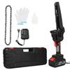 Mini Chainsaw Cordless 8 Inch Handheld Portable Electric Chainsaw with 1 Batteries 2 Chains 21V