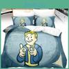 Fallout Vault Boy Printed Design Bedding Three Piece Set Childrens Use Bedroom