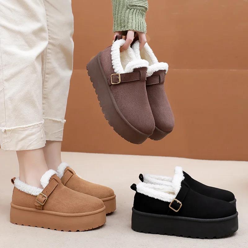Fashion Winter Thick Soled Cotton Shoes Fashiona Height Increase Snow Boots New Warm Cotton Boots Outdoor Cold Proof Warm Short Boots